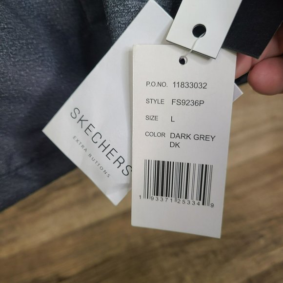 Skechers Womens Sz LG Dark Gray Faux Fur Lined Hooded Winter Jacket Puffer Parka - Picture 5 of 11